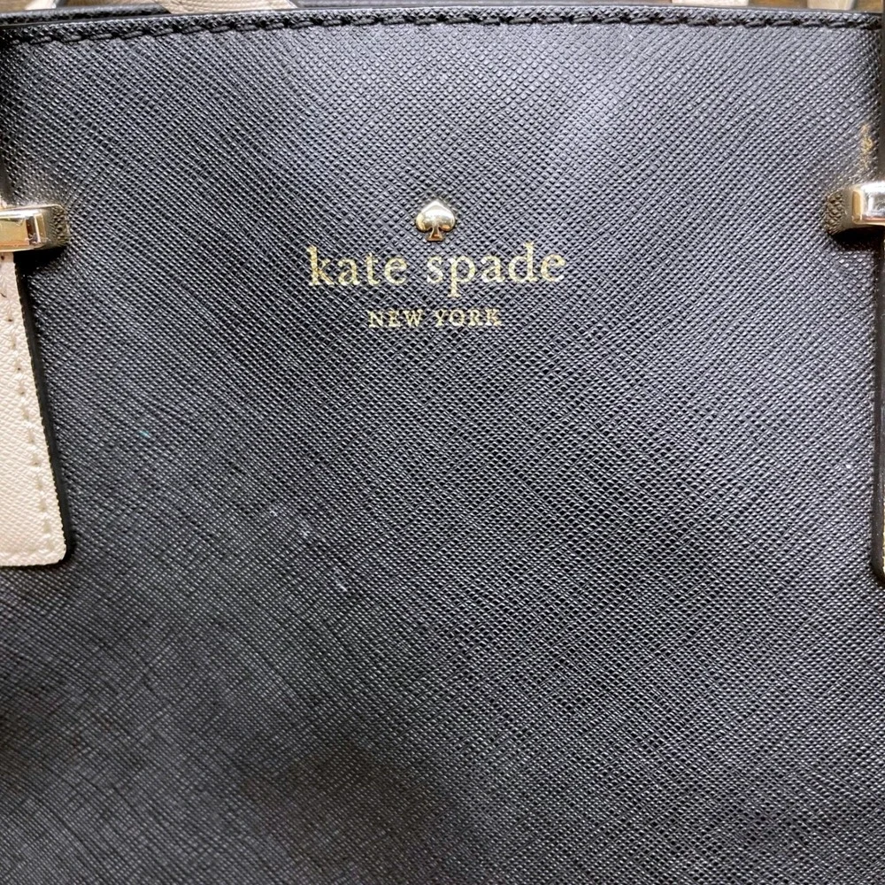 Kate Spade Cedar Street Hayden Crossbody Bag Black Cream Leather